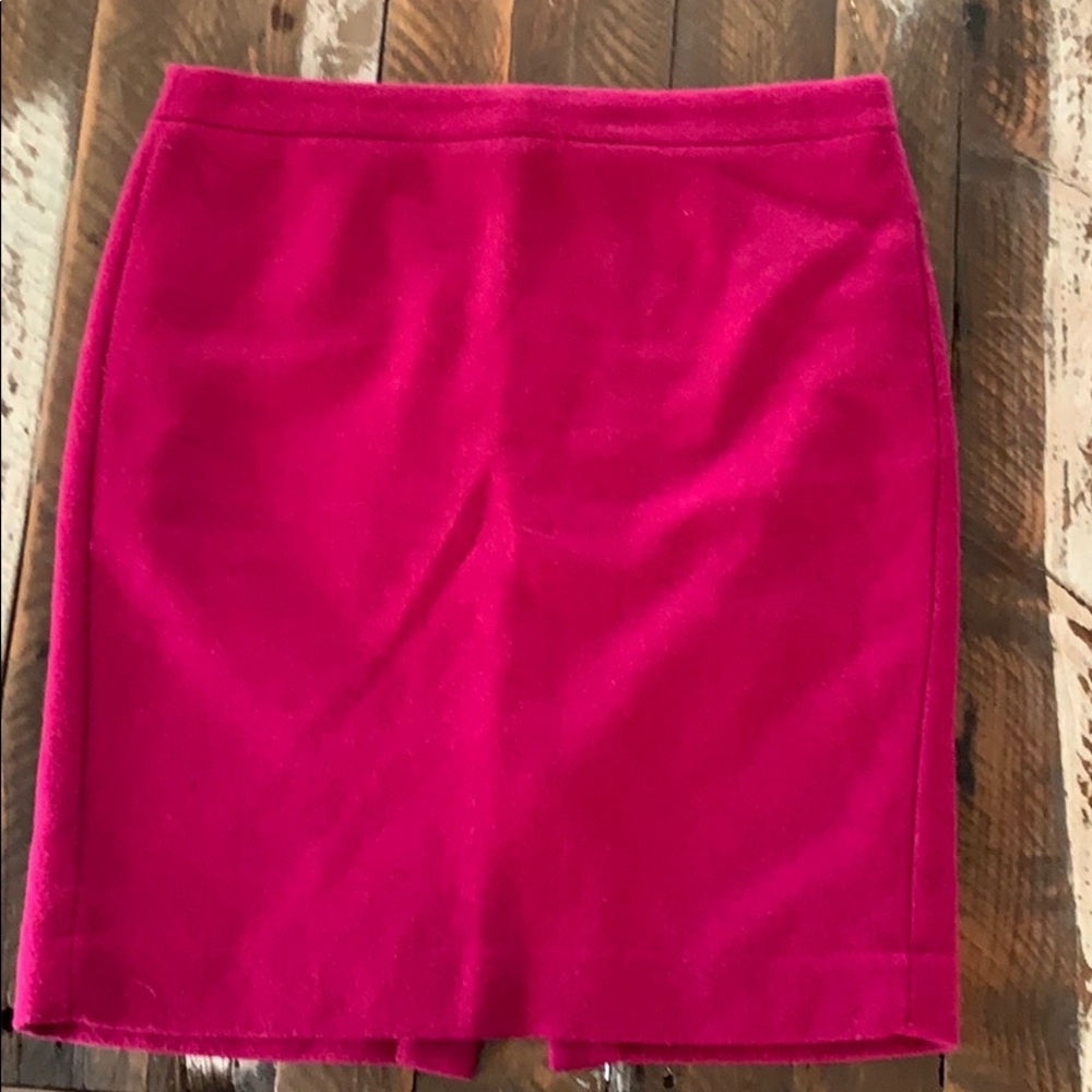 J. Crew Holiday Berry Wool Pencil Skirt